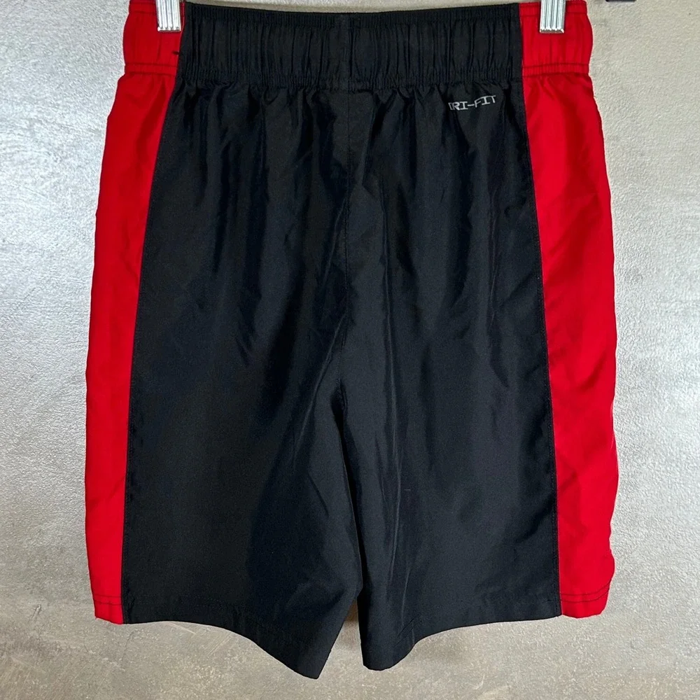 Jordan Mens Dri-FIT Basketball Shorts Red Black Colorblock DH9081-011 Size Small